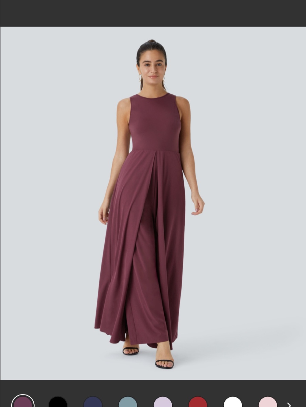 HALARA Amaranth Sleeveless Jumpsuit